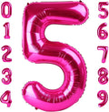 5 Balloon Number 40 Inch Hot Pink Balloons by Mluchee
