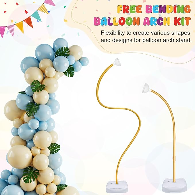AerWo Lighted Balloon Arch Kit 9.35FT & 6FT, Free Bending Half Balloon Arch - Image 5