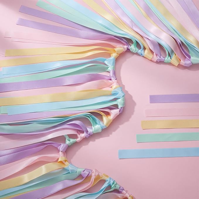 3 Pcs Pastel Ribbon Tassel Garland Pastel Banner Classroom Decor | 19 ft - Image 5
