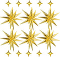 Explosion Star Foil Balloons- 12 Point Star Balloons Gold Spike Balloons | Gold by PSKJATIN