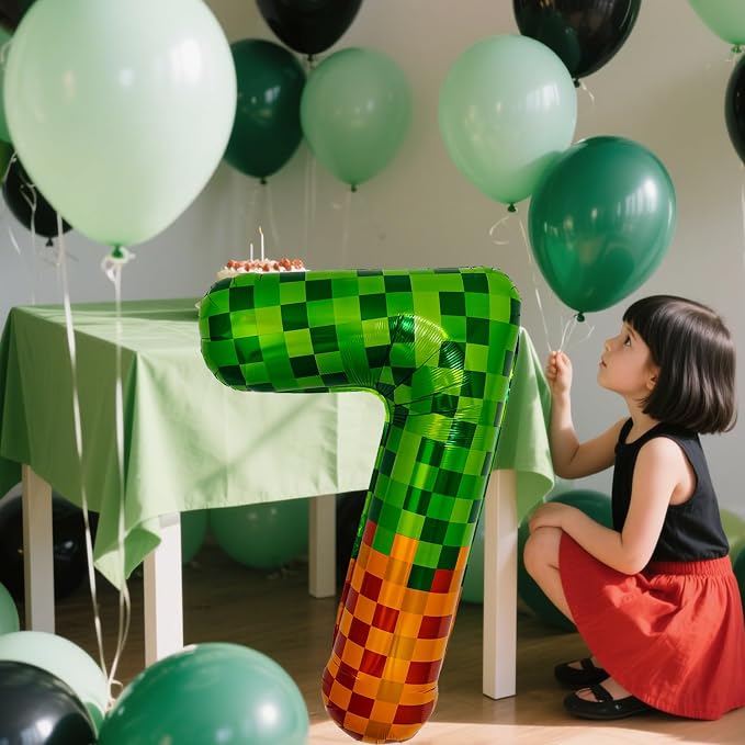 40" Pixel Number 7 Balloon - Image 6