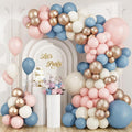 RUBFAC Pink and Blue Balloons Arch Kit, Gender Reveal Balloon Arch Kit 144 Pcs by RUBFAC