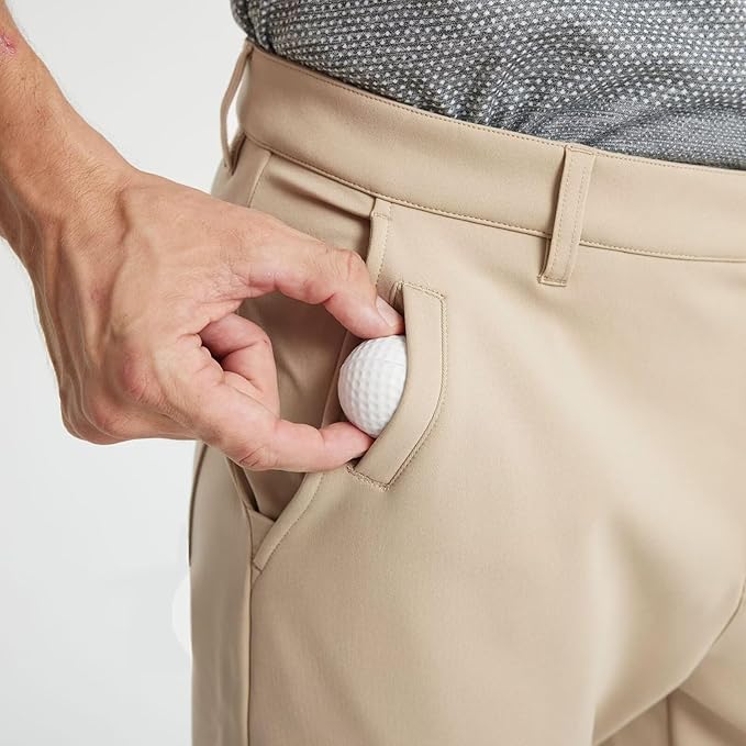 M MAELREG Golf Fleece Lined Pants Men Softshell Water-Resistant Workout Casual Outdoor Hiking Insulated Winter Pants for Men