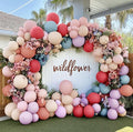 Pastel Balloon Garland Double Stuffed Dusty Pink Blue Cream Balloon Light by LUXURparty