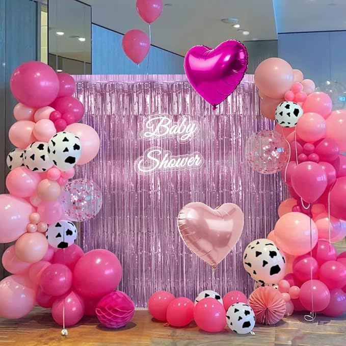 Pink Cow Print Balloons Garland Arch Kit - Image 7