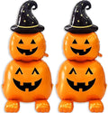 2Pcs Halloween Foil Balloons Standing Witch Stacked Pumpkin Balloons | Standing by Unknown