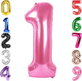 40 Inch Pink Number 1 Balloon Birthday Party Decorations by Hadoife