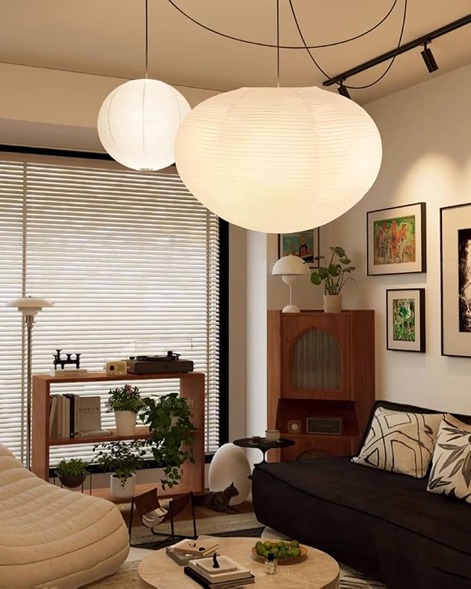 White Paper Lanterns, 20.87" Noguchi Paper Lantern Lamp shade, 1 Pack | Large - Image 4