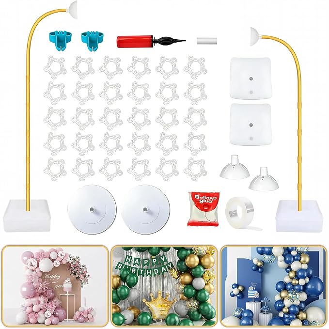 Balloon Arch Kit for Wedding Decoration 8.2FT & 6FT | Glod Half Arch Stand by ASTILAZO