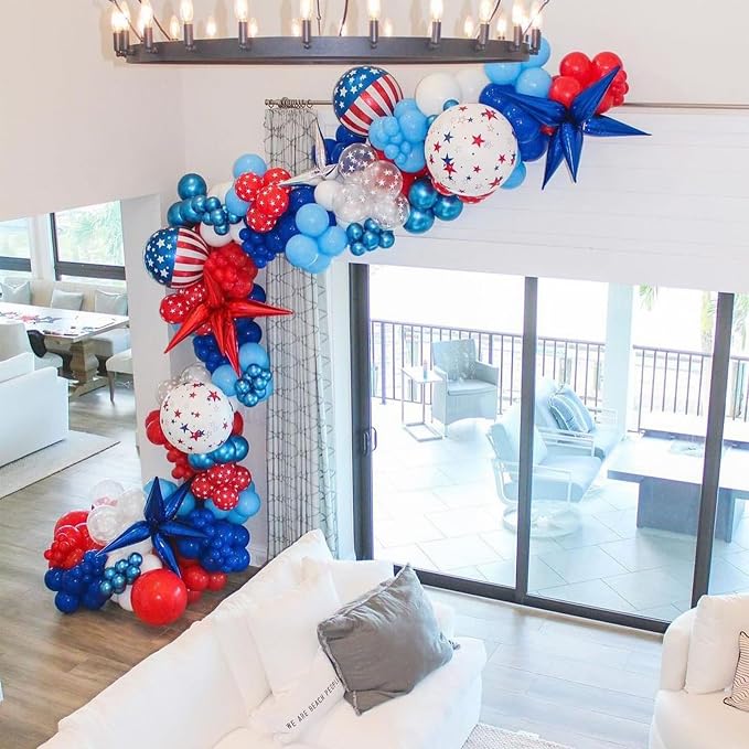 Red Blue White Balloons - Image 7