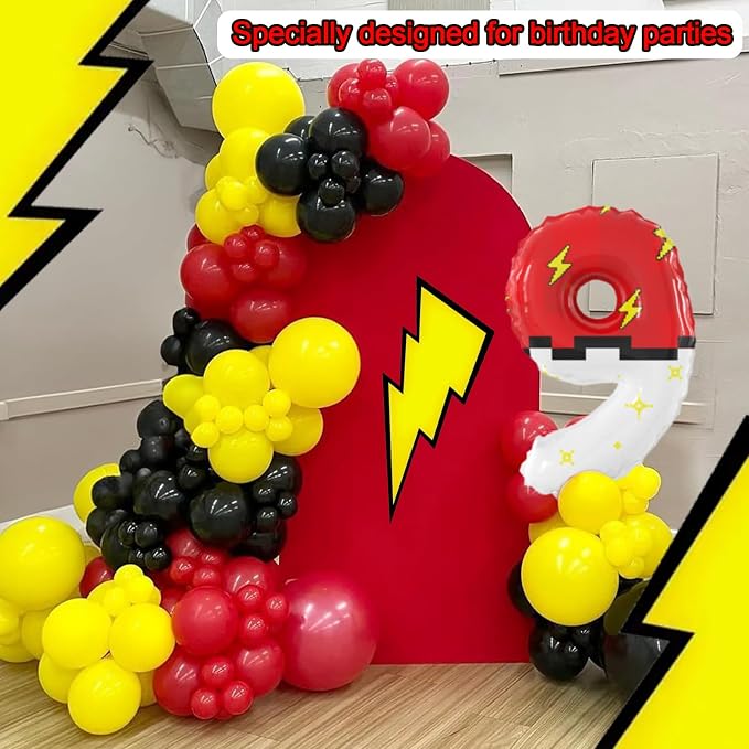 40 Inch Giant Red and White Cartoon Theme Number Foil Balloons - Image 4