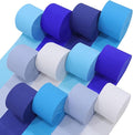 12 Blue White Streamers, 984ft Pack of Crepe Paper Party Decorations | Each by CaptainD%C3%A9cor