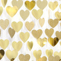 Glitter Champagne-Gold Engagement Party-Decorations Heart-Garland - 52ft by Burgleda