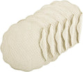 HOMBYS Quilted Placemats Set of 6 Washable Round Placemats by HOMBYS