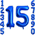 Navy Blue Number 15 Balloon 40 Inch, Shiny Foil Numeral by Unknown