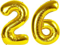 40 Inch Gold Mylar Foil Number 26 62 Birthday Balloon, 26 Boy Girl Party by Upgesy
