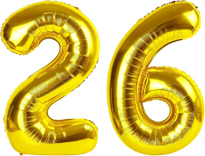 Numbers 25 Balloon 40Inch Gold Balloons by Argthjy