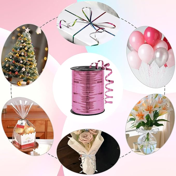 500 Yard Premium Pink Curling Ribbon, Curling Ribbon - Image 3