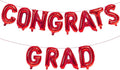 16 Inch Red Congrats Grad Banner Balloons, Graduation Decorations 2026 by KALOR