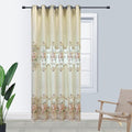 1pc Luxury Peony Embroidery Thermal Insulated Curtain Drape by NewWPKIRA