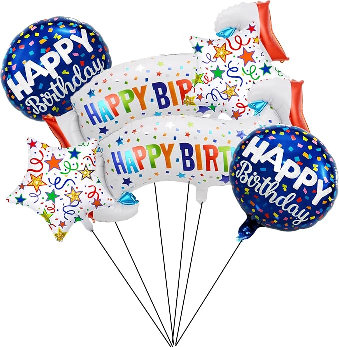 Birthday Decoration Set Colorful Happy Birthday Banner Balloon - Image 2