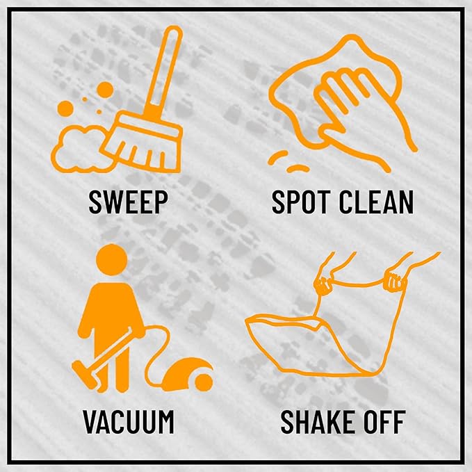 Ottomanson 2'7" x 7' Hallway Runner with Scraper Pile Extra Durable Non-Slip Rug Mat for Indoor & Outdoor Use - Ideal for Kitchen, Entryway, Patio & Garage - High-Traffic Carpet, Gray