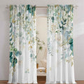 Gold Green Botanical Curtains 96 Inches Long by GOLDLAWN