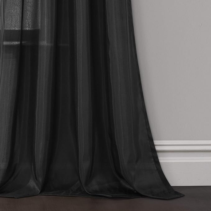 Lush Decor Night Sky Window Curtain Panel, Single 42"W x 95"L Black - Image 4
