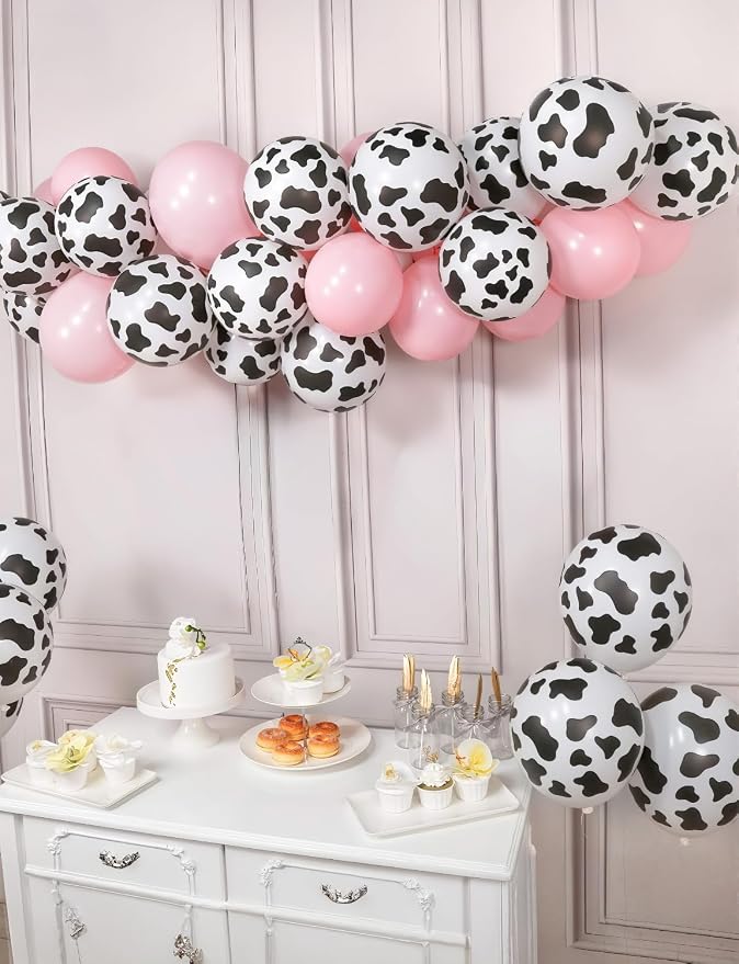 Cow Print Balloons, Farm Animal Latex Balloons - Image 5