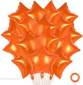 20 Pcs Orange Star Balloons, 18 Inch Star Foil Balloons, Stars Shaped Balloon by YOTHORN