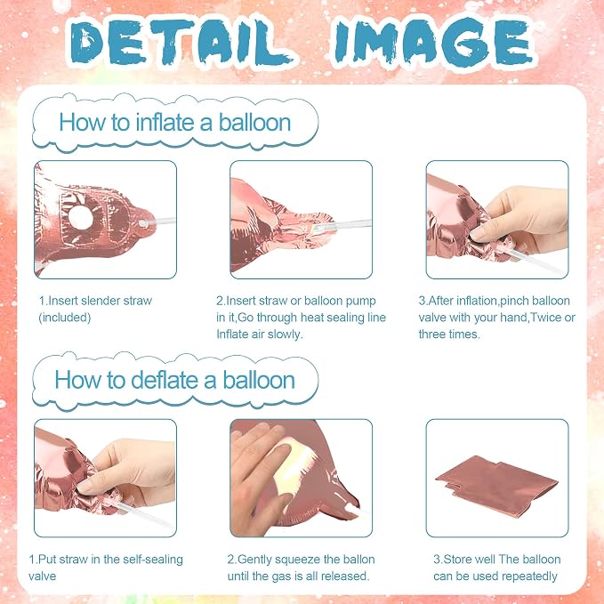 Bride Balloons with 2 Ring Foil Balloons, Rose Gold | Bride letter balloons - Image 6
