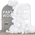 PartyWoo White Balloons 155pcs Matte White Latex Balloons Different Sizes | 18 by PartyWoo