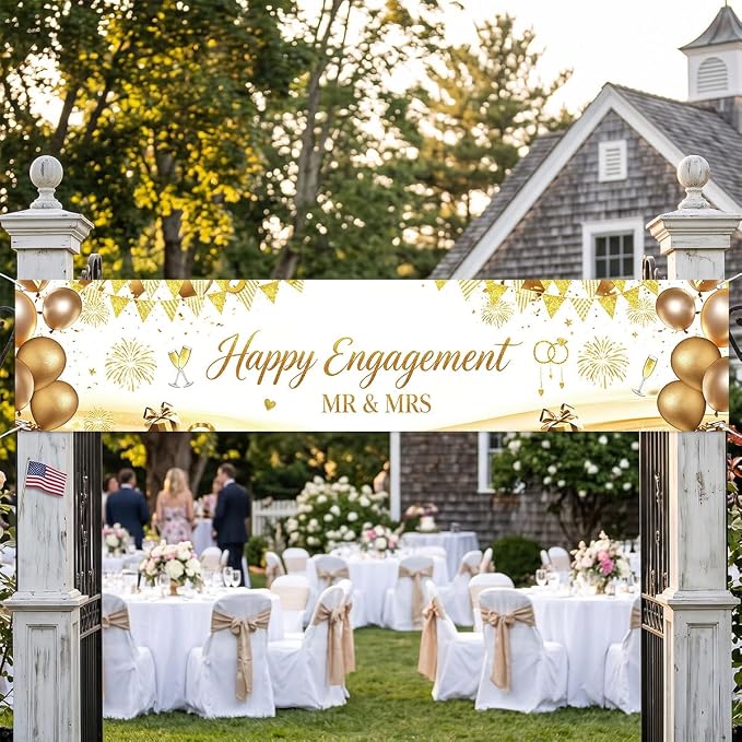 Happy Engaged Banner Decorations - Image 4