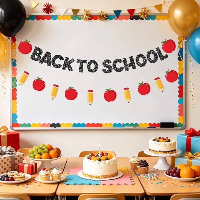 Back to School Decorations, Pre-Strung Back to School banner - Image 6