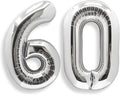 AULE 40 Inch Silver 60 Balloon Number Foil 0-9 Birthday Big Numbers | Birthday by AULE