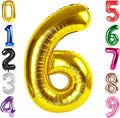 40 Inch Gold Number 6 Balloon Birthday Party Decorations by Hadoife