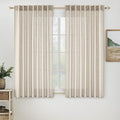 MIULEE Cream Linen Curtains 52x54 Inch 2 Panels by MIULEE