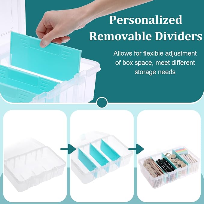 BTSKY Clear Plastic Dividing Storage Box - Image 4