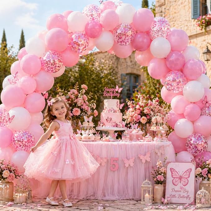 Balloons Pink and White, 60 Packs 12 Inch Light Pink White Balloons - Image 3
