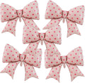 38 Inches Bow Balloon with Pink Heart Print by Vuzvuv