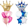 Pink And Blue Crown Balloons Set by DDywarm