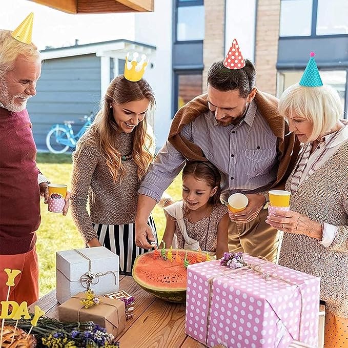 ELakiss 11PCS Birthday Party Cone Hats - Image 8