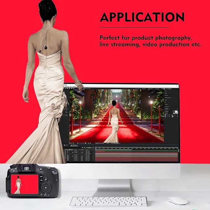 Red Photography Backdrop for Photoshoot, Fabric 8x10ft | Versatile Studio Photo - Image 3