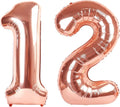 Balloons Number 40 Inch Rose Gold 12 Balloon by Mluchee