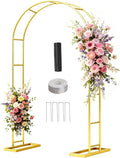 7.2FT Wedding Arch Backdrop Stand Metal Frame Gold Pergola Arbor by ParseBio
