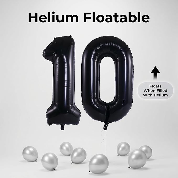 YPSelected 32 Inch Large Foil Helium Number Balloon Birthday Wedding Party 0-9 - Image 7