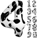 Cow Print Number Balloon 40 Inch Cow Print Number 4 Balloon Cowgirl Theme by LEBERY