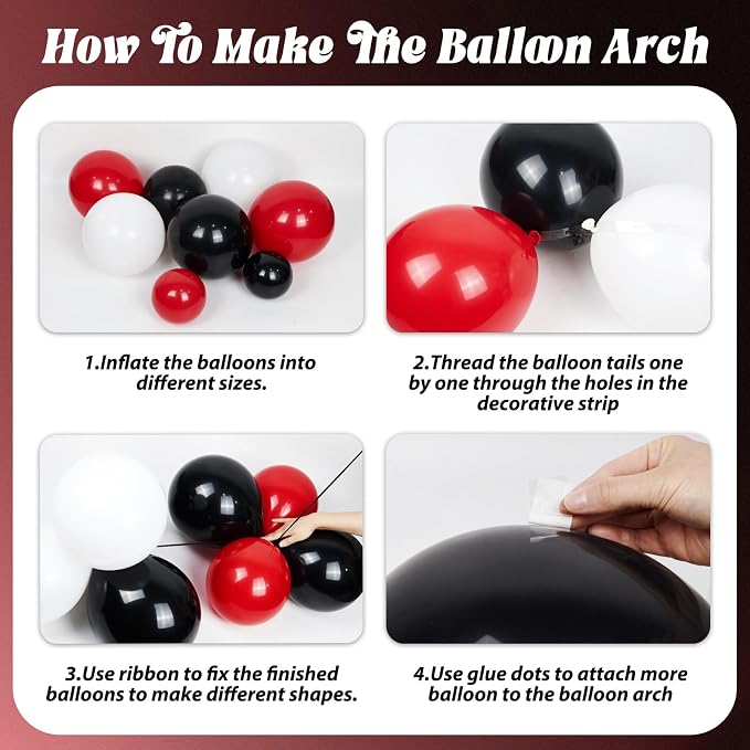 Red and Black Birthday Party Decorations - Image 3