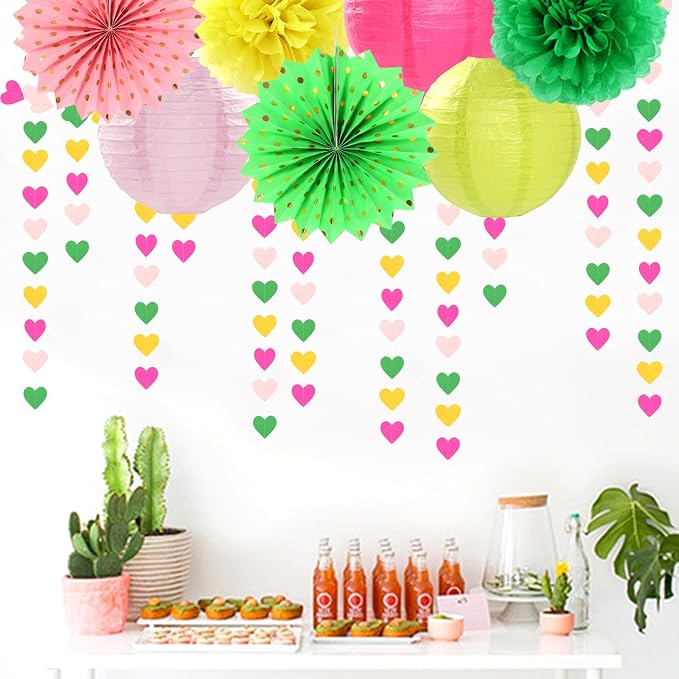 Hawaii Pool Party-Decorations Love-Heart Garland - 52Ft Tropical Jungle - Image 5