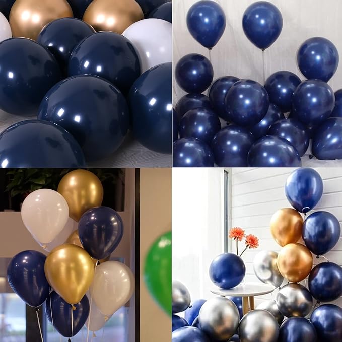 Navy Blue Balloons, 5 inch 100pcs Mini Dark Blue Latex Balloons - Image 7